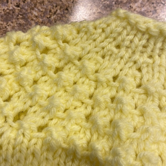 Handmade Knit Baby Yellow Sweater - Picture 12 of 17